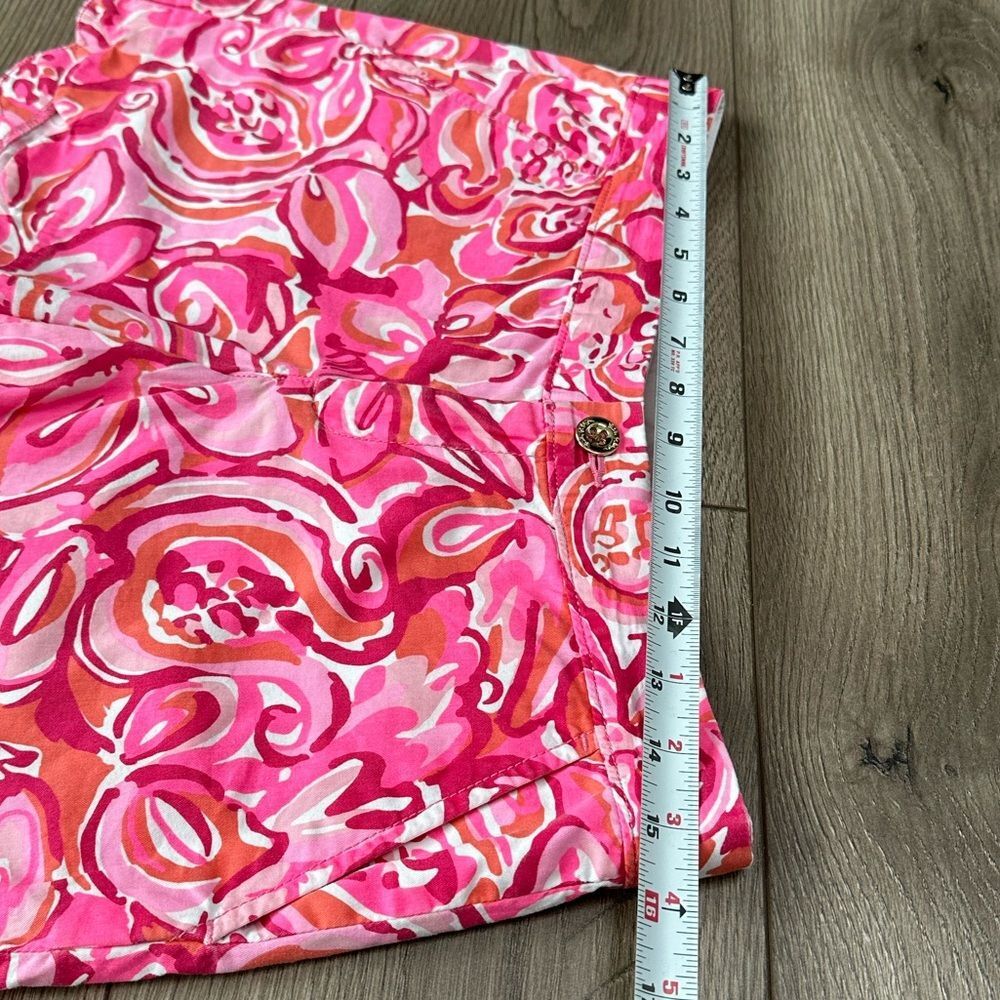 Lilly Pulitzer 5” The Buttercup Scallop Shorts Pink Pout Mango Salsa Sz 2 - Picture 6 of 10